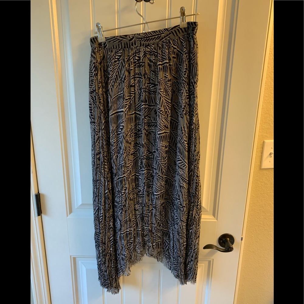 Thakoon maxi skirt black and white silk  NEW